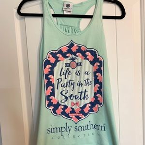 Simply southern razor back tank size medium